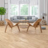 PARQUET 3LP 3S OAK DALLAS NATURAL WHITE MATT LACQ 5Gc