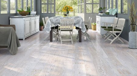 Oak parquet wood flooring