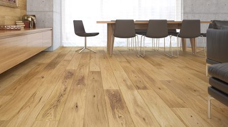 Oak parquet wood flooring
