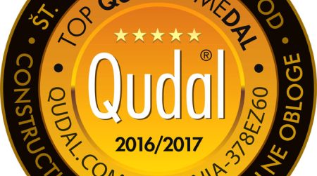 Our company once again won QUality meDAL Construction 2016/2017