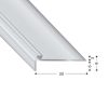 PROF STAIR NOSING V=2,2 MM SILVER 270 CM