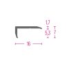 PROF STAIR NOSING SILVER 16X7 MM 270 CM