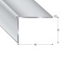 PROF STAIR NOSING V=2,1 MM SILVER 270 CM