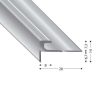 PROF STAIR NOSING V=5,0 MM SILVER 270 CM