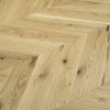 PARQUET 3LP 1S OAK CHEVRON 45 ALZACE COUNTRY MATT LACQUERED BRUSHED 4Vm T&G