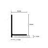 END PROFILE SL16X2 ALU WHITE RAL 9016