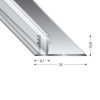 PROFILE BASE DUO-GRIP 10-15 MM 90 CM