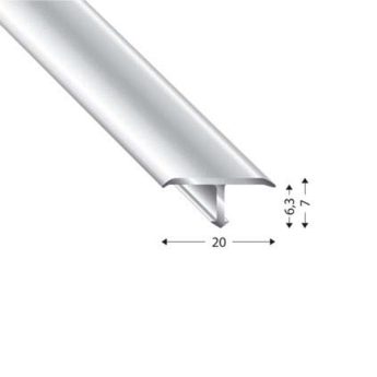 PROFILE TRANSITION FLEXIBLE 26 MM 270 CM SILVER